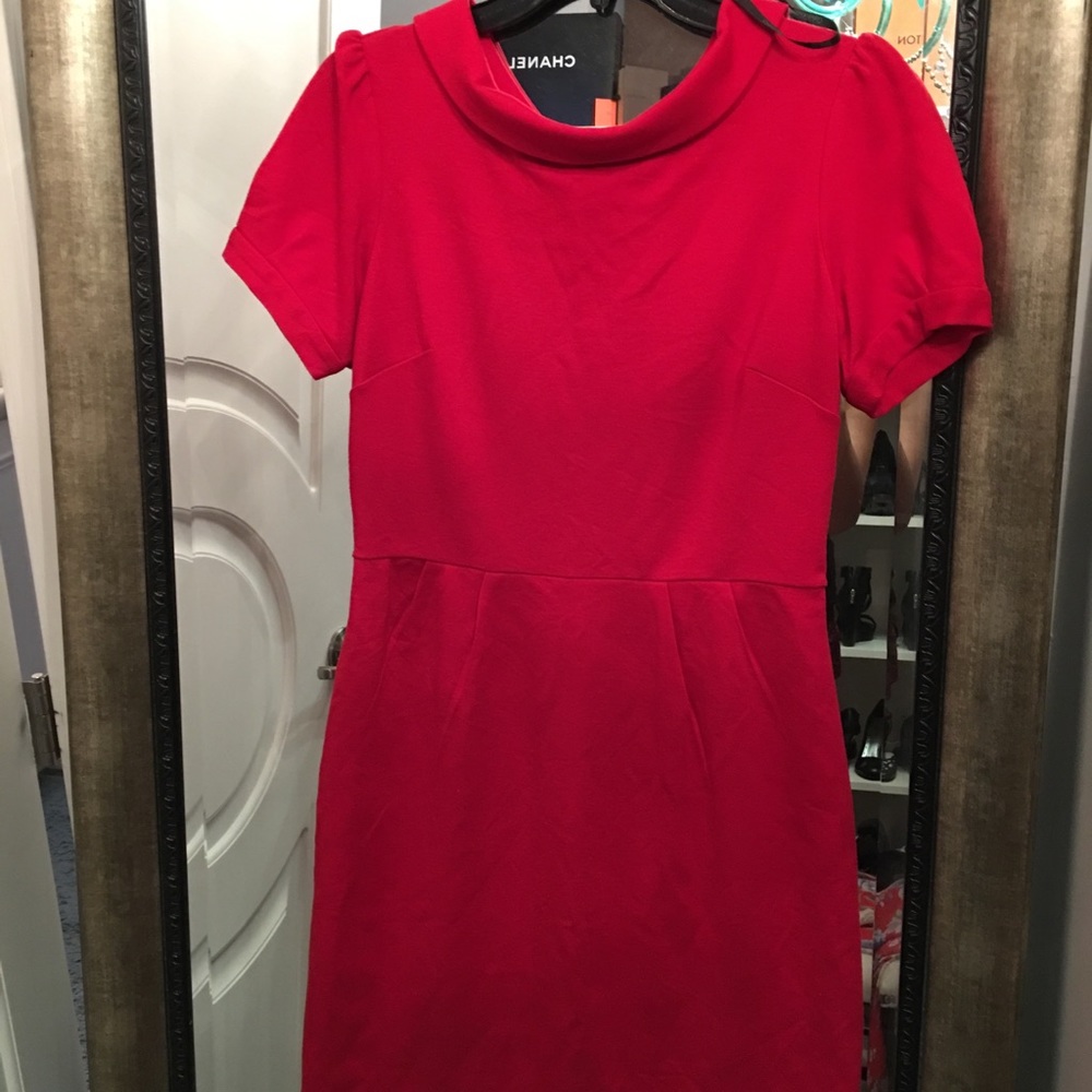 Calvin Klein red knit dress